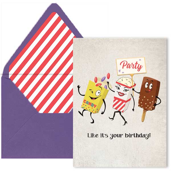 Lobby Refreshments Birthday Card - ModLoungePaperCompany