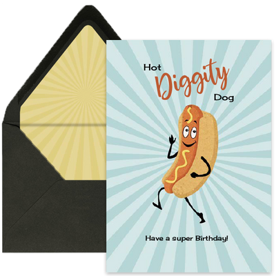 Hot Dog Birthday Card - ModLoungePaperCompany