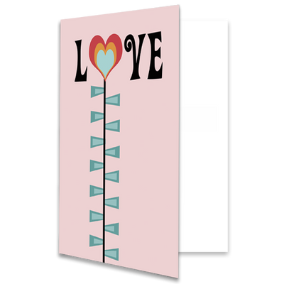 Love Flower Valentine Card - ModLoungePaperCompany