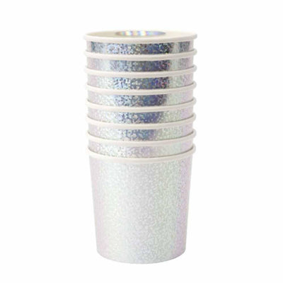 Silver sparkle Tumbler Cups - ModLoungePaperCompany