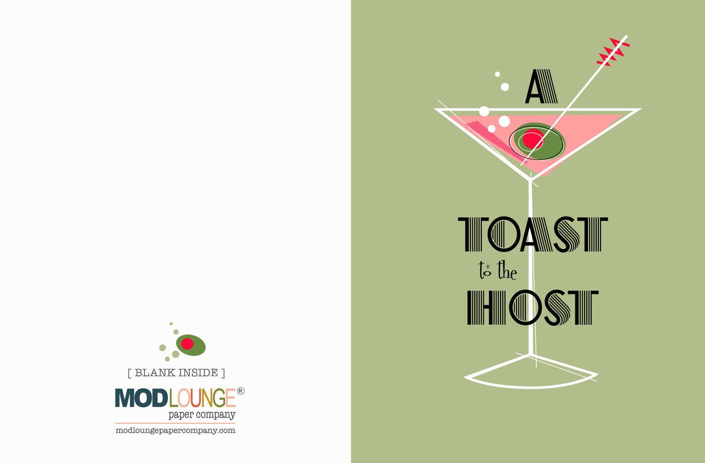 Martini Toast to Host Card