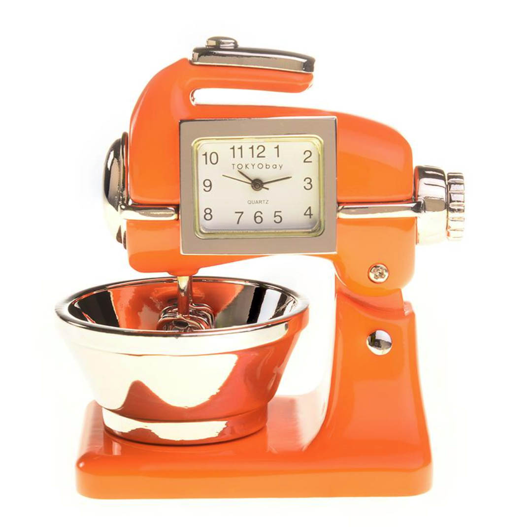 orange kitchen mixer mini keepsake desk clock