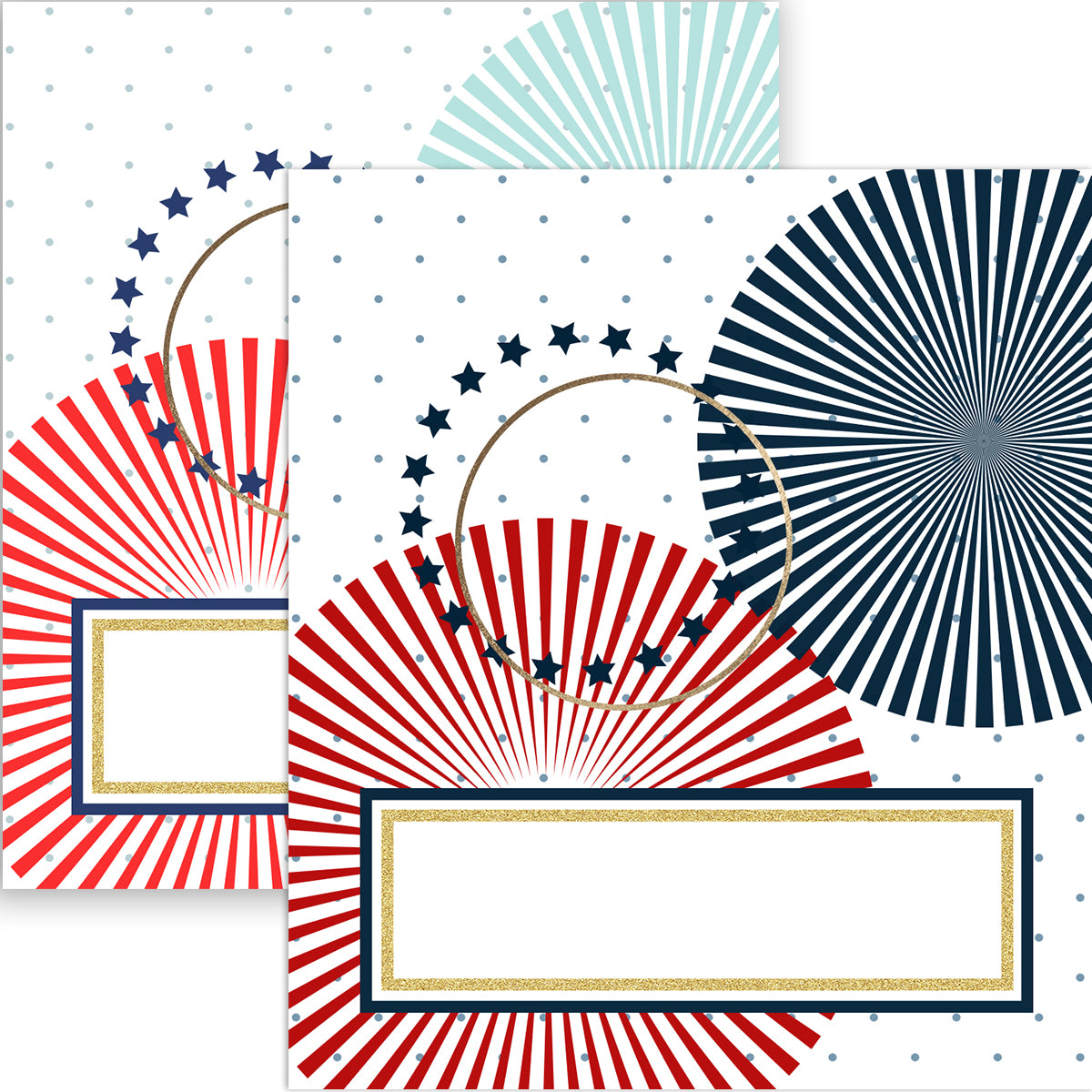 summer patriotic 4th of july place cards