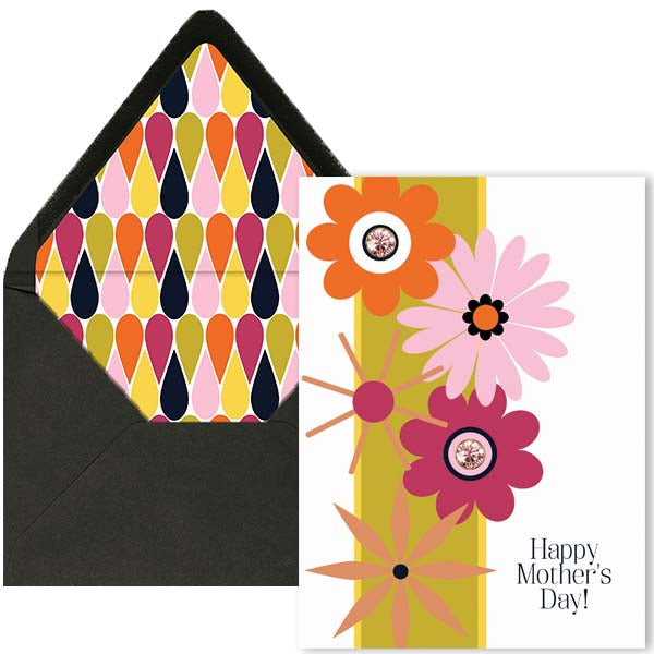 Flower Power Mothers Day Card - ModLoungePaperCompany