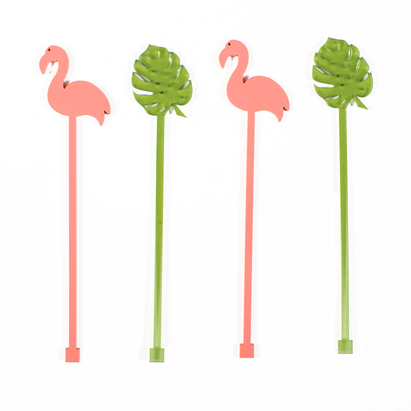Flamingo and Palm Drink Stirrer Swizzle Sticks