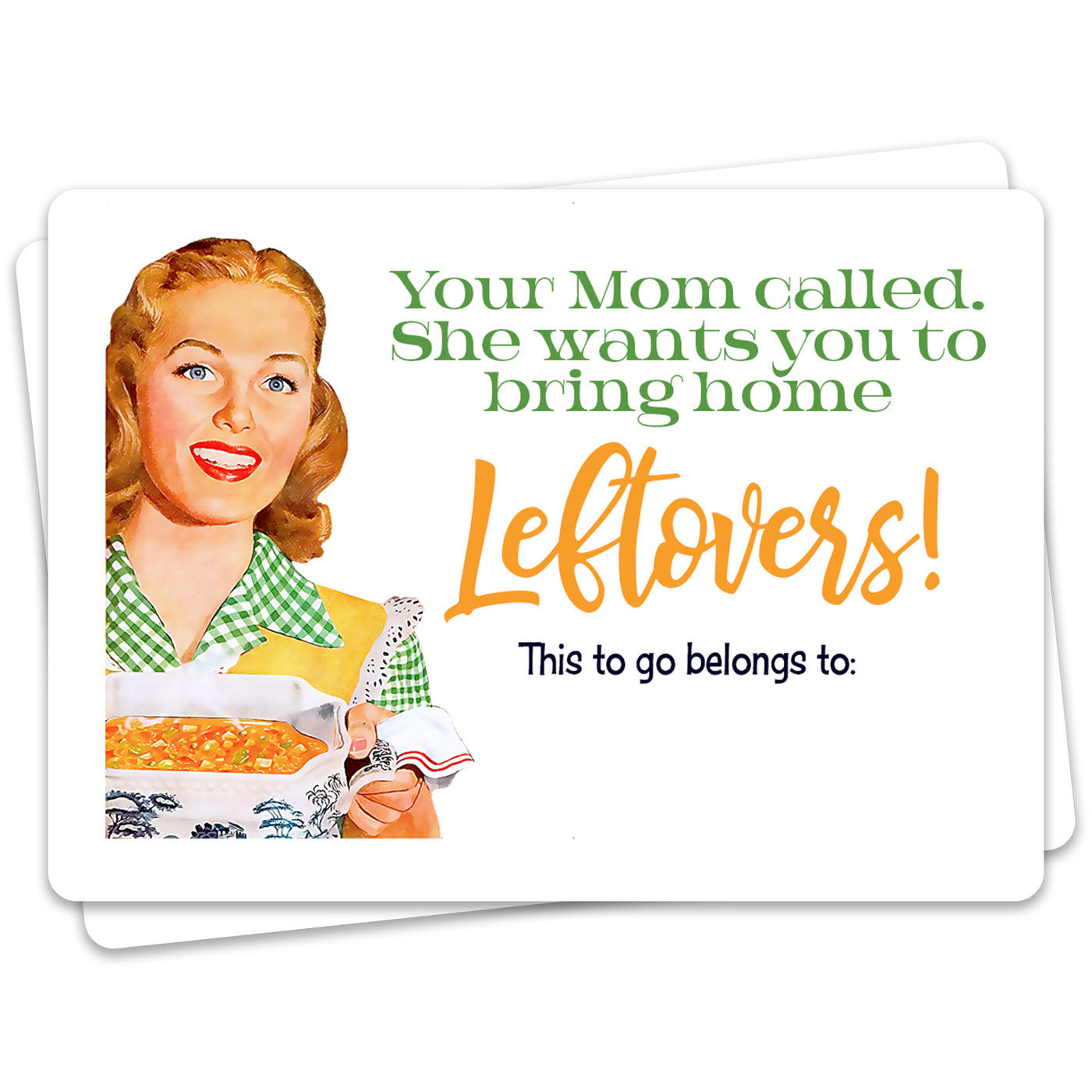 Mom Called Retro Housewife funny thanksgiving Leftover Sticker