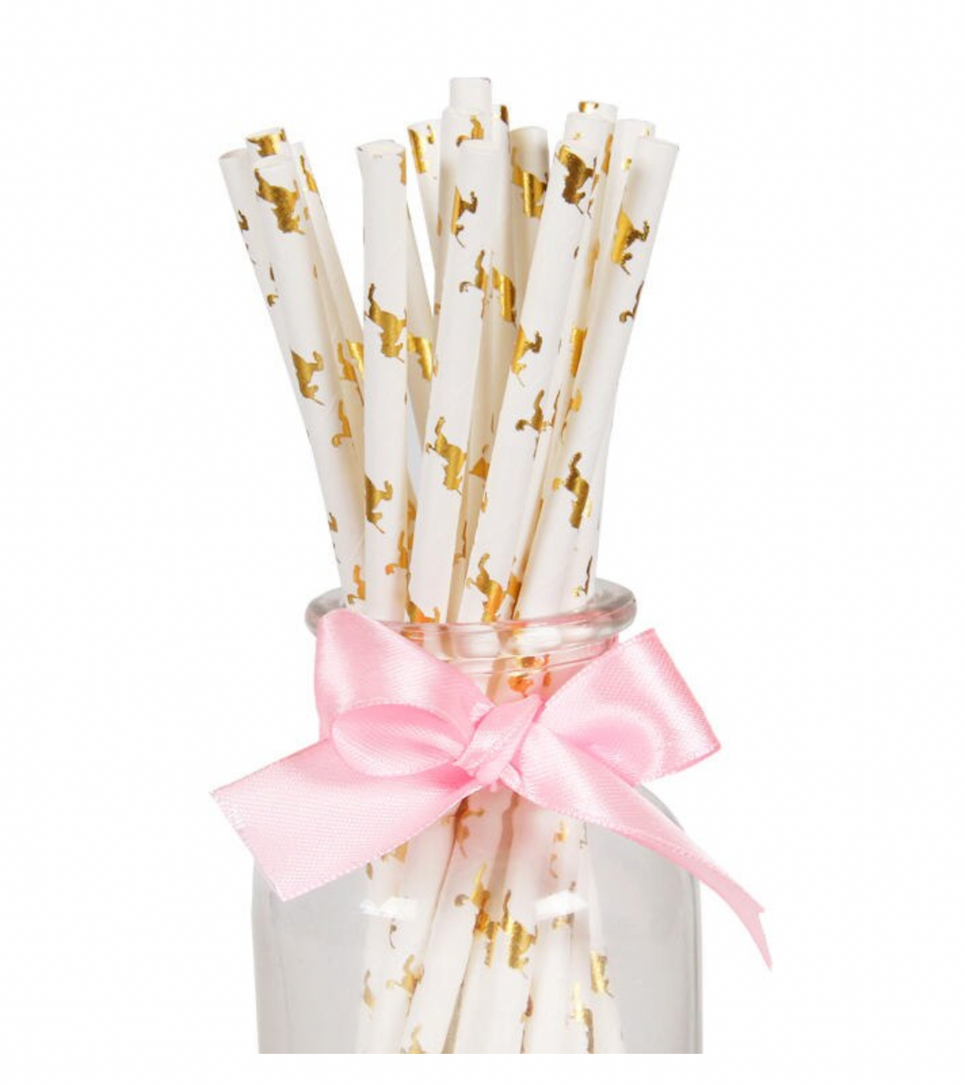 Gold Unicorn Paper Straws