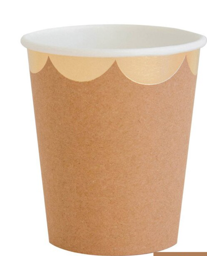 Kraft and Gold Paper Cup