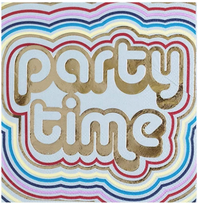 Party Time Beverage Napkin - ModLoungePaperCompany
