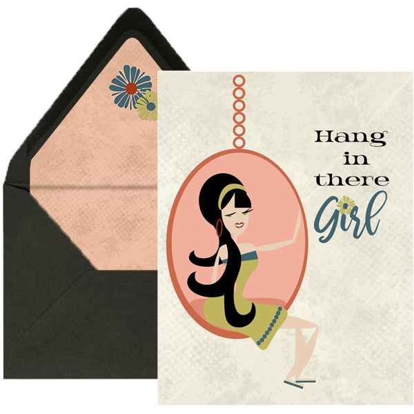 Hang In There Encouragement Greeting Card - ModLoungePaperCompany