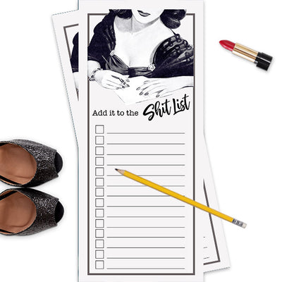 Funny housewife shit list to do get shit done list pad notepad