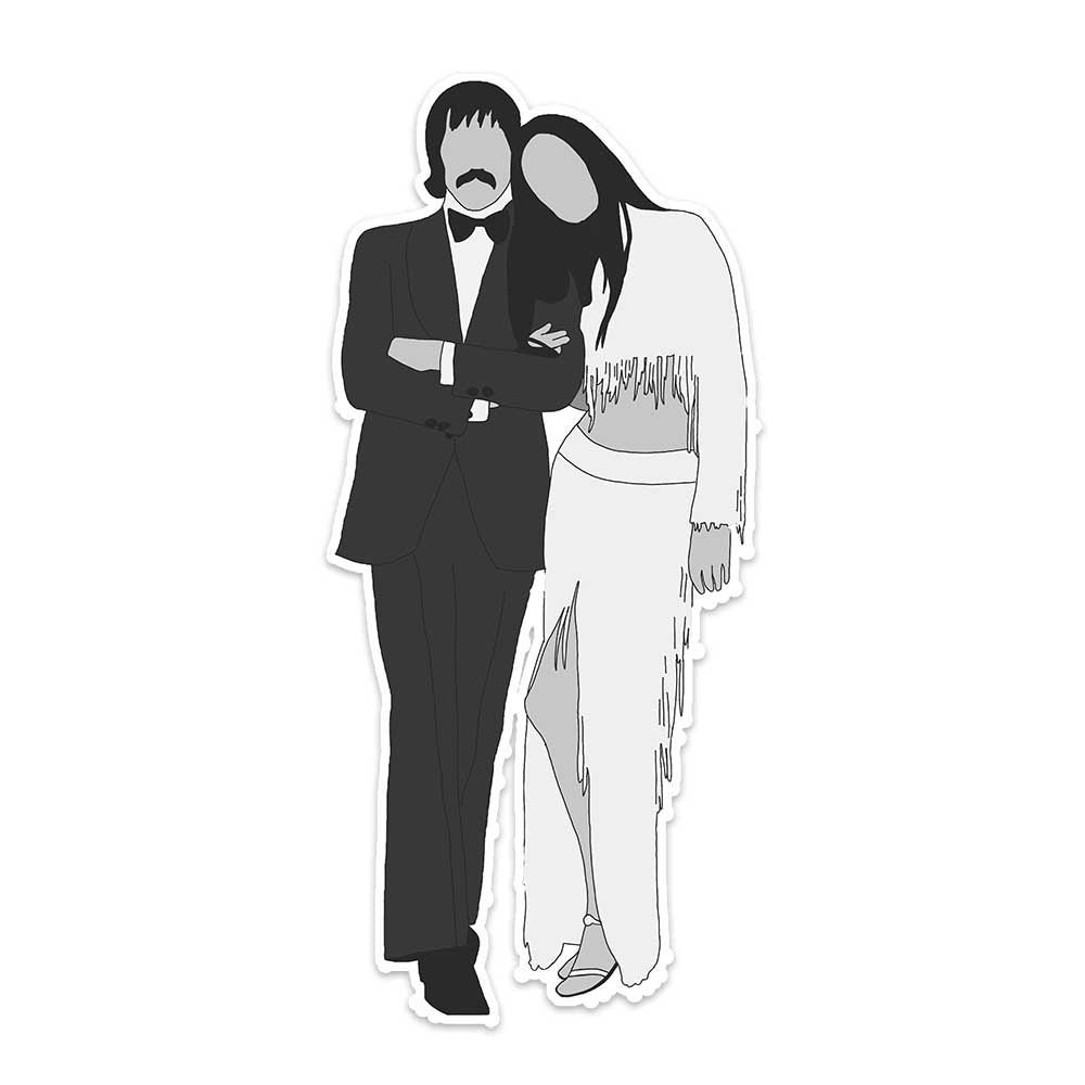 Sonny & Cher Sticker - ModLoungePaperCompany