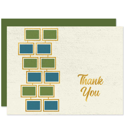 Square Rows Thank You Card - ModLoungePaperCompany