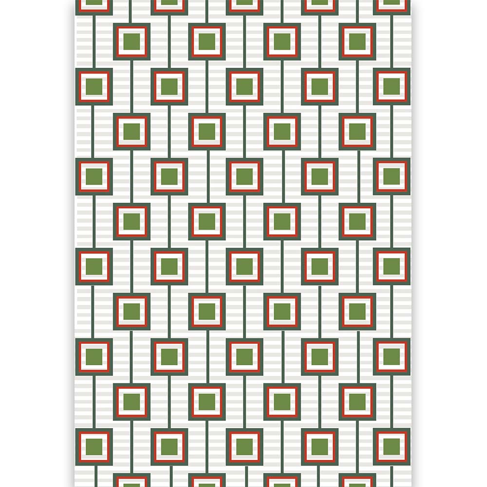 mid century modern geometric squares unaligned gift wrap wrapping paper  ModLoungePaperCompany