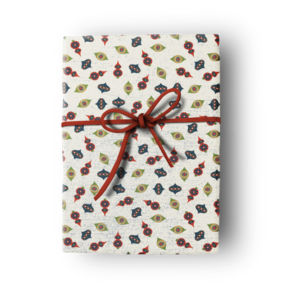retro ornament gift wrap wrapping paper sheets