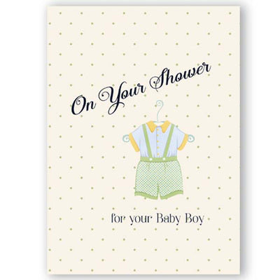 Vintage Baby Boy Shower Card - ModLoungePaperCompany