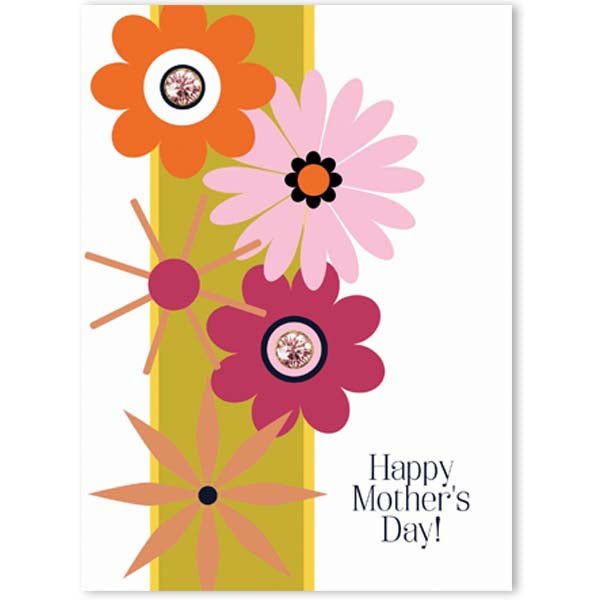 Flower Power Mothers Day Card - ModLoungePaperCompany