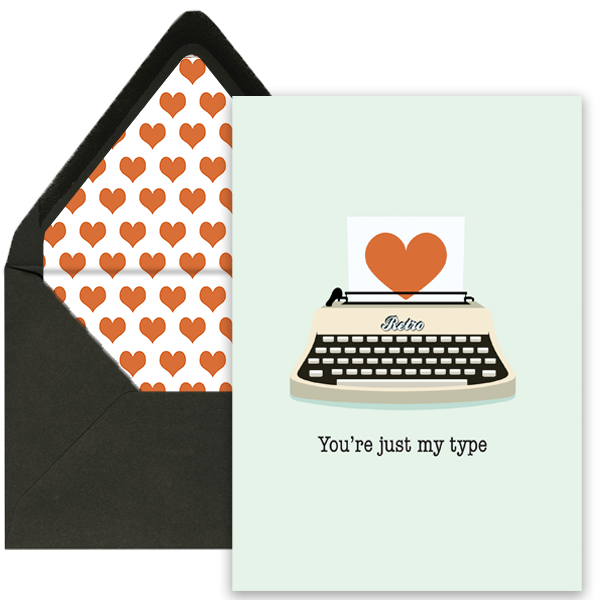 Just My Type Greeting Card - ModLoungePaperCompany