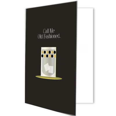 Call Me Old Fashioned Cocktail Greeting Card - ModLoungePaperCompany