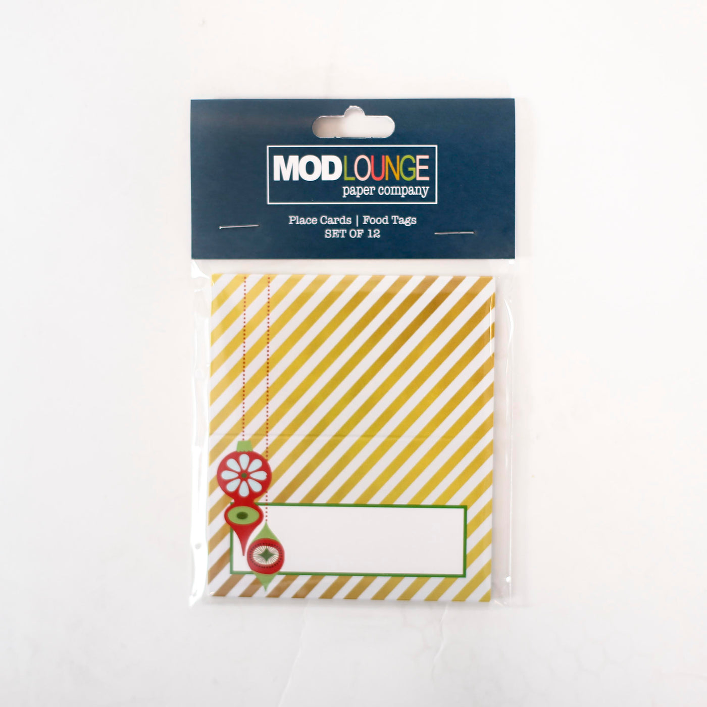 Retro Ornament Placecards - ModLoungePaperCompany