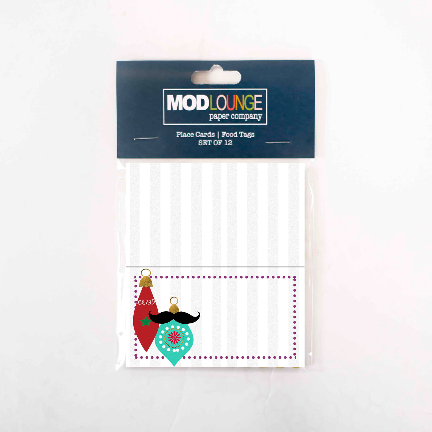 Mustache Ornament Place cards - ModLoungePaperCompany