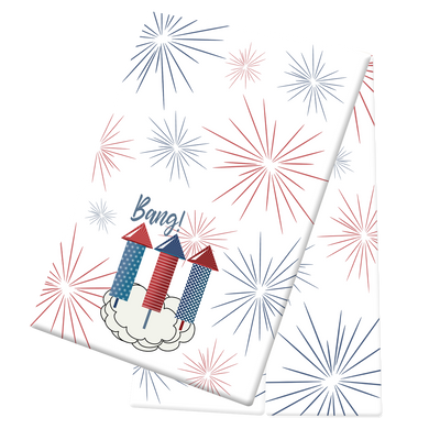 Vintage Fireworks Tea Towel - ModLoungePaperCompany
