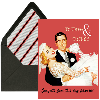 Wedding Couple To Have and to Hold Wedding Card - ModLoungePaperCompany