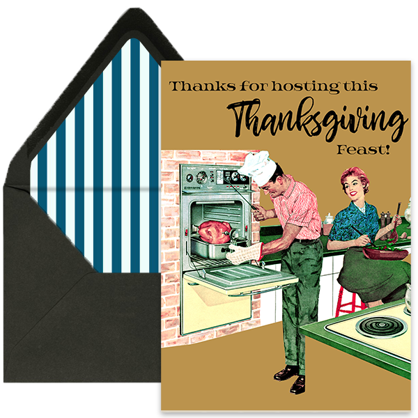 Thanksgiving Host Greeting Card - ModLoungePaperCompany