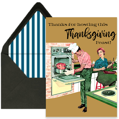 Thanksgiving Host Greeting Card - ModLoungePaperCompany