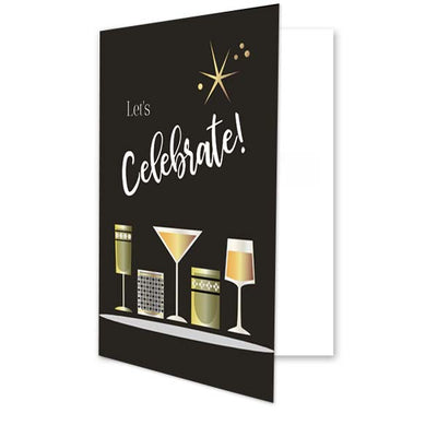 Vintage Cocktail Let's Celebrate Card - ModLoungePaperCompany