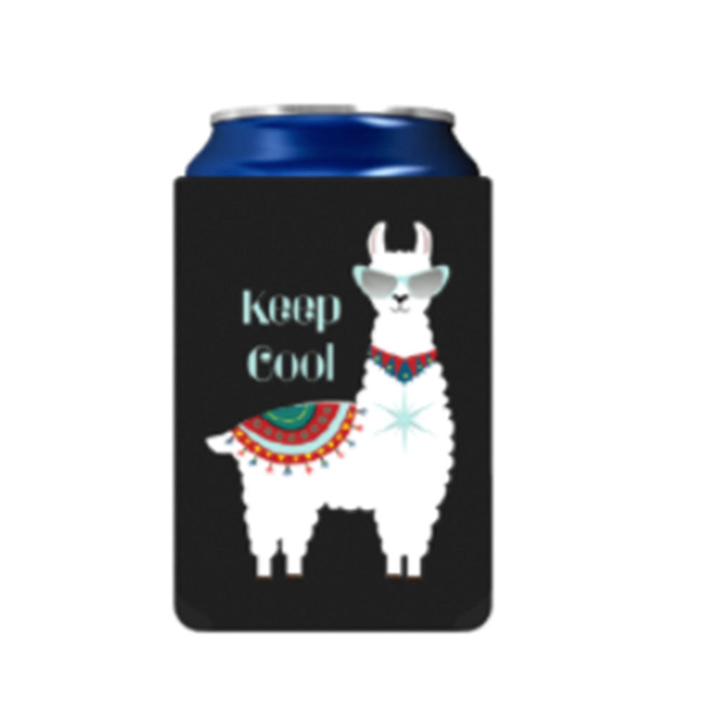 Llama Keep Cool Black Koozie - ModLoungePaperCompany