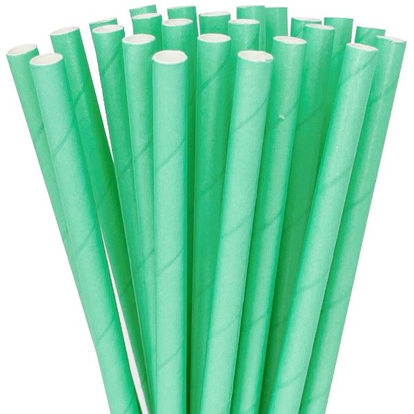 Solid Teal Paper Straws